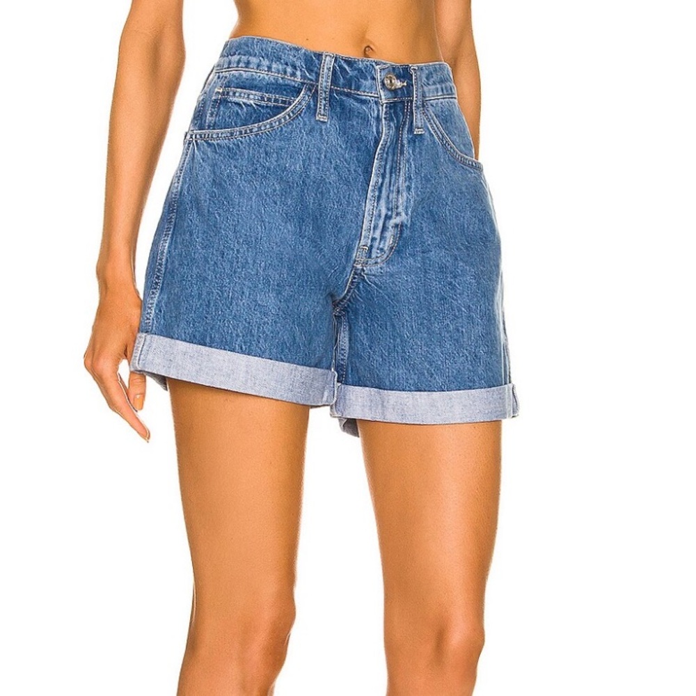 Frame Denim High Rise Cuffed Shorts